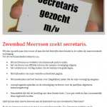 secretaris gezocht foto
